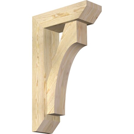 Ekena Millwork Westlake Slat Rough Sawn Bracket w/ Offset Brace, Douglas Fir, 6"W x 18"D x 30"H BKT0604X18X30WTL06RDF
